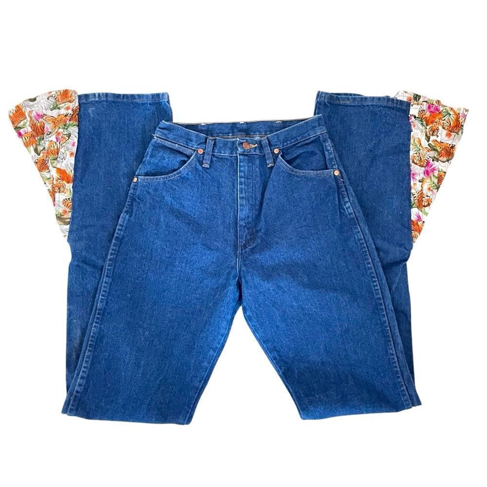 Wrangler Dark Wash Handmade Bell Bottom Jeans
